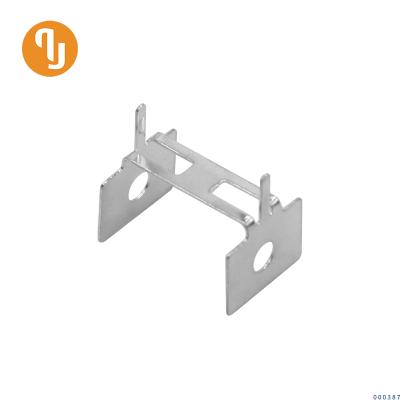 SC fiber optic adapter with electroplated sharp corner spring plate - tin plated
